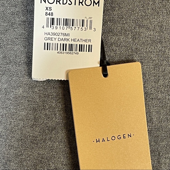 Halogen Dark Grey Heather Cashmere Blend Long Cardigan Size XS - Picture 7 of 7